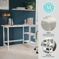 thumbnail image 4 of Martha Stewart Beckett Home Office Trestle Desk with Shelves in White Wood Grain, 4 of 14
