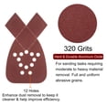 thumbnail image 4 of Unique Bargains 24 Packs 320 Grits 12 Holes Hook & Loop Sandpapers Triangular Sanding Pads Sheets with Extra Tips, 4 of 6