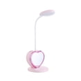thumbnail image 1 of Cateissary La lámpara de escritorio LED recargable con portalápices organiza el espacio de trabajo de manera eficiente y protege los ojos Iluminación y accesorios rosa, 1 of 6