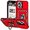 Red, variant on Case for iPhone 16 Pro,Military Grade Car Holder Protection [Built-in Kickstand] Magnetic Metal Ring Holder Heavy Duty TPU PC Shockproof Phone Case for iPhone 16 Pro,6.3 inch 2024 (Gold)