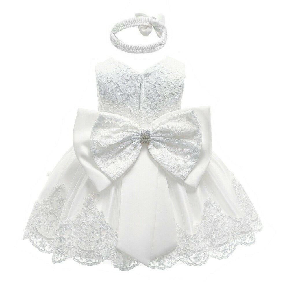 Goowrom Toddler Kids Baby Girl Christmas Dress Princess Girls Cute Bowknot Party Gown Dresses Red