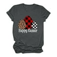 thumbnail image 4 of TIMIFIS T-Shirts Joyeuses Pâques pour Femmes Été Décontracté Manches Courtes Mode Lapin de Pâques Œufs Col Rond Hauts de Vacances, 4 of 4