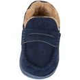 thumbnail image 2 of ABSOLUTE FOOTWEAR Childrens Kids Infants Toddlers Easy Slip On Warm Faux Fur Winter Moccasin Style Slippers - Navy - US Child 13, 2 of 7