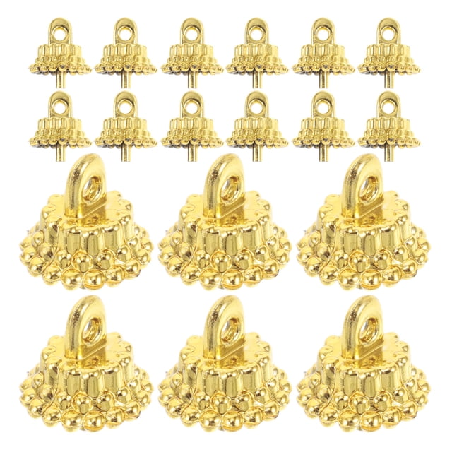 OULII 100pcs Hanging Ornament Toppers Christmas Ornament Caps Plastic Sparkle Addition For Dance Halls