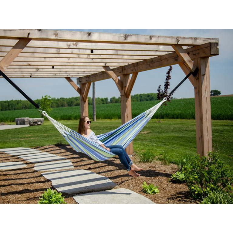 Vivere Double Brazilian Style Cotton Hammock Oasis