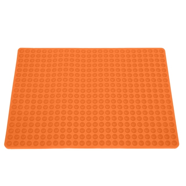 Dog Food Baking Silicone , Multi Purpose Half Round Ball Baking Pan Mat Temperature Tolerance Silicone for Making Dog Biscuits Orange