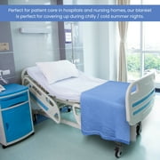 Linteum Textile Hospital Thermal Blanket 66x90 in,100% Cotton 2.5 lb (Blue,Twin) 1 Pack