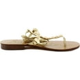 thumbnail image 6 of Sam Edelman Deirdre Goldmine Strappy Medallion Thong Flat Fashion Sandals, 6 of 6