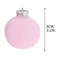 thumbnail image 6 of KOYPTL 12 Pcs Velvet Christmas Tree Ornaments Set 3.14 Inch Flocked Christmas Balls Ornaments,Plastic Shatterproof Xmas Hanging Ornaments Christmas Decorations for Xmas Tree Home Decor Pink, 6 of 6