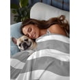 thumbnail image 3 of Grey Ripple King Size Flat Sheet, Wrinkleproof & Fadeproof Cooling Flat Bed Sheet Only, Simple Gray White Waves Aesthetics Breathable Soft Bedding Top Sheets 105 x 98 Inches, 3 of 8