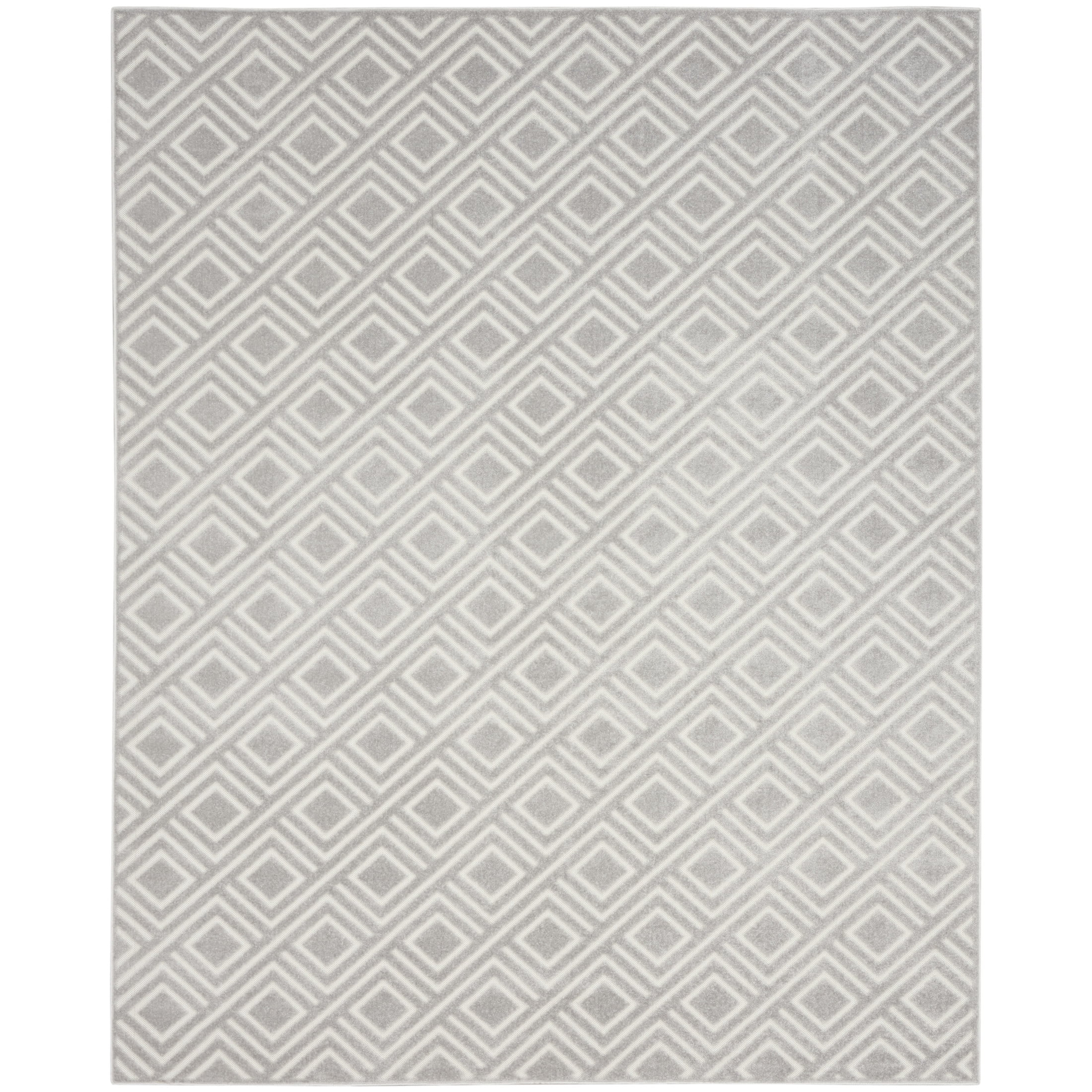 Nourison Care Free 9'2" x 12' Light Grey Modern Indoor Rug