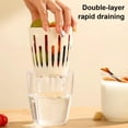 thumbnail image 3 of Shoreew Portable Salad Cup with Fork Double-Layer Salad Bowl for Efficient Drainage Yogurt Oatmeal Cereal Milk Cup Leak-Proof Travel Bowl, 3 of 7