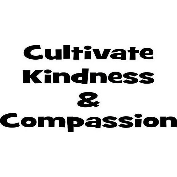 Cultivate Kindness, Inspirational Vinyl Wall Decal by Scripture Wall Art, 11"x22" Black
