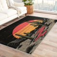 thumbnail image 1 of Cactus Rugs for Bedroom - 4x5 Rug - Cactus Rug - Cacti Tropical Plant Area Rug - Western Desert Sunset Rugs - Wild West Carpet, 1 of 7