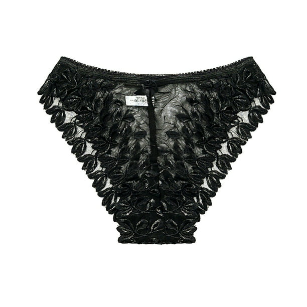 Women Underwear Brief Hot Panties For Seeing Through Low Waist Lace Skinny  Panties 