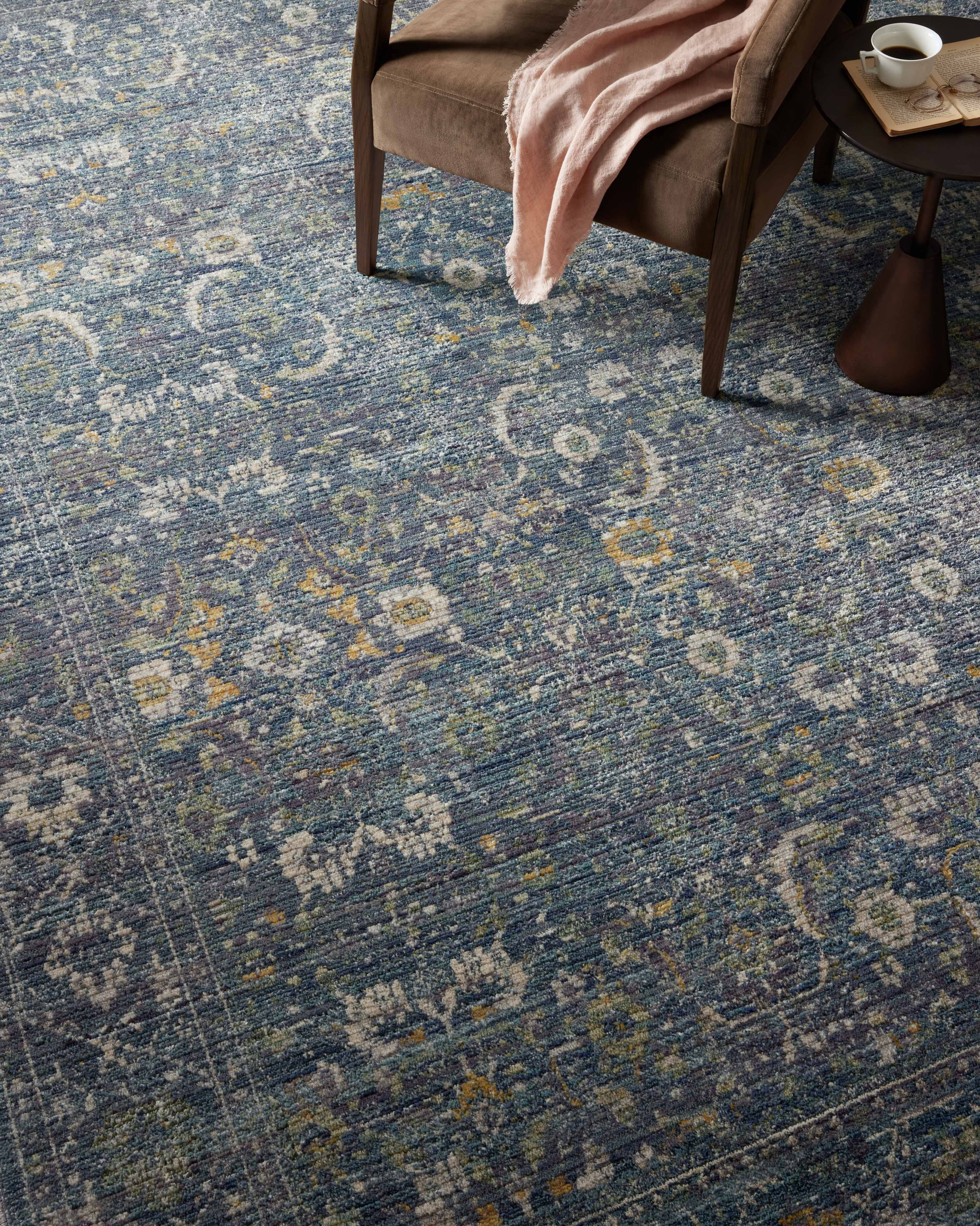 Jean Stoffer x Loloi Bradbury Ocean / Gold 2'-6" x 8'-0" Runner Rug