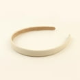 thumbnail image 2 of Elegant Wide Brim PU Leather Hairband Creamy White Headband for Women and Girls, 2 of 7