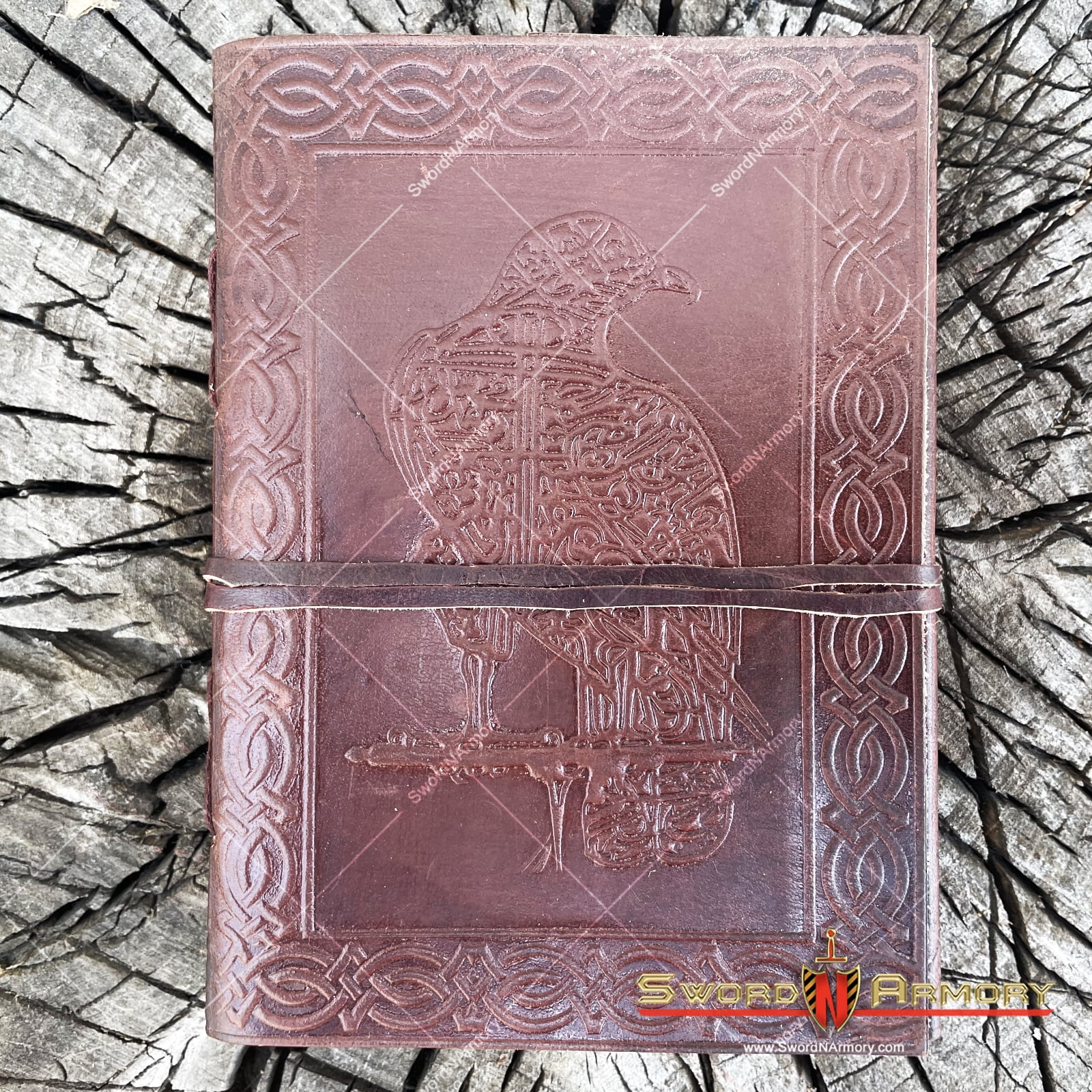 Handmade Medieval Diary Renaissance Leather Journal Notebook with Celtic Eagle