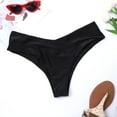thumbnail image 5 of Women's High Waist Bikini Bottom Clearance, Hontri Swim Capris Women's V Cut High Waisted Swim Bottom Hipster High Cut Bikini Swimsuit Bottom L, 5 of 9