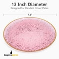 thumbnail image 5 of Impresserve 13 Inch Pink Hammered Charger Plates with Gold Rim, Disposable Plastic Charger Plates for Events and Dining, 8 Count, 5 of 11