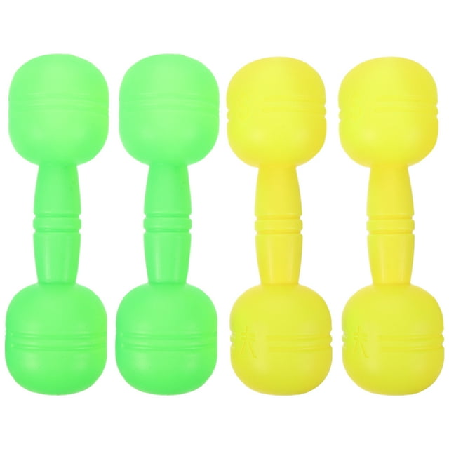 2 pares de mancuernas de plástico para niños pequeños, equipo de entrenamiento seguro y divertido para hacer ejercicio y fitness por la mañana