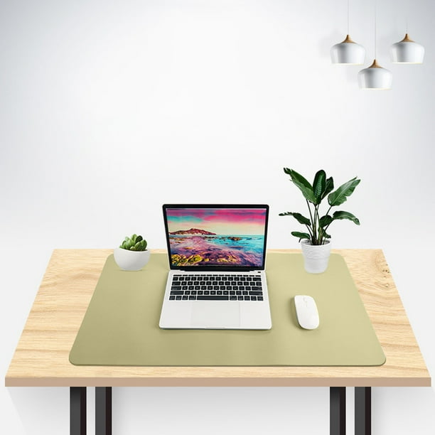 Desk Pad | Waterproof Faux Leather Desk Mat | Dual-Sided Desk Protector for Office & Home | Large Mouse & Keyboard Surface | Non-Slip Easy-Clean | 15.74x23.62 in | White Blue Green | 1 Pack
