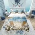 thumbnail image 2 of Erosebridal Summer Beach Bedding Sets, Groovy Flower Comforter Sets with Sheets, Sailboat Marine Reversible Bed Sheets Set, Ultra Soft Bedroom Decor, 7pcs, 2 of 6