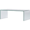 thumbnail image 1 of Heavenly Collection Glass Large Coffee Table in Clear, Clear Glass Large Coffee Table, Un-tempered Glass Large Coffee Table, Bent Glass Large Coffee Table, Waterfall Coffee Table, Glass Large Coffee T, 1 of 9