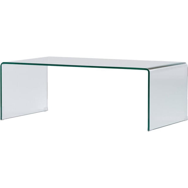 Heavenly Collection Glass Large Coffee Table in Clear, Clear Glass Large Coffee Table, Un-tempered Glass Large Coffee Table, Bent Glass Large Coffee Table, Waterfall Coffee Table, Glass Large Coffee T