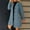Navy, variant on Womens Lapel Woolen Coat Plus Size Elegant Mid Length Jacket Warm Overcoat Fall Winter Office Work Outerwear New Waterproof Jackets for Women Wine S
