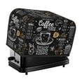 thumbnail image 2 of 1pc, Toaster Cover, Novelty Coffee Theme Toaster Cover Washable Dustproof Brown Kitchen Small Appliance Cover with Top Hook, Fits Standard 2 Slice Toaster, 2 of 6