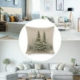 thumbnail image 5 of Pillows Cover Snowy Pine Trees with Snowflakes Decorative Throw Pillow Covers Christmas Fir Tree Winter Snow Landscape Sofa Pillow Cover 18"x18" Gifts for Home Decor, 5 of 7