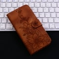 thumbnail image 5 of Compatible with Motorola Moto G200 5G Embossed Lily Wallet Case with Card Holder PU Leather Flip Cover, 5 of 5