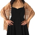 thumbnail image 1 of Bufanda floral para mujer, bufanda tipo capa, bufanda de encaje, bufanda con alas y borlas, envolturas de flecos de malla suave para bodas y fiestas, 1 of 5