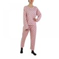 thumbnail image 1 of Pyjama Mignon pour Femmes d'Automne, Imprimé à Pois, Manches Longues, Ensemble Haut et Pantalon, Pyjama TTG Rose, 1 of 6