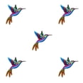 thumbnail image 2 of Wweixi Iron Hummingbird Hanging Home Decor Crafts Ornament Birds Outdoor Blue 5Set, 2 of 6