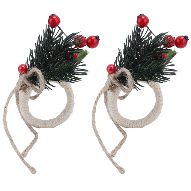 Napkin Holder, Innovative Napkin Ring Decorative Unique Appearance For Birthday For Wedding For Restaurant Aiguilles De Pin