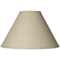 Springcrest 6" Top x 17" Bottom x 11 1/2" High x 11 1/2" Slant Lamp Shade Replacement Large Empire Fine Burlap Spider Harp Finial
