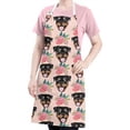 thumbnail image 5 of Rottweiler and Pioneer Flower Apron-Garden Aprons for Women with Pockets-Cotton Linen Waterproof Kitchen Cooking Gardening Aprons Adjustable for Kitchen,Cooking,BBQ and Salon 33x27 Inch, 5 of 7
