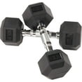 thumbnail image 2 of Rubber Encased Hex Dumbbell in Pairs  Singles or Set, 2 of 5