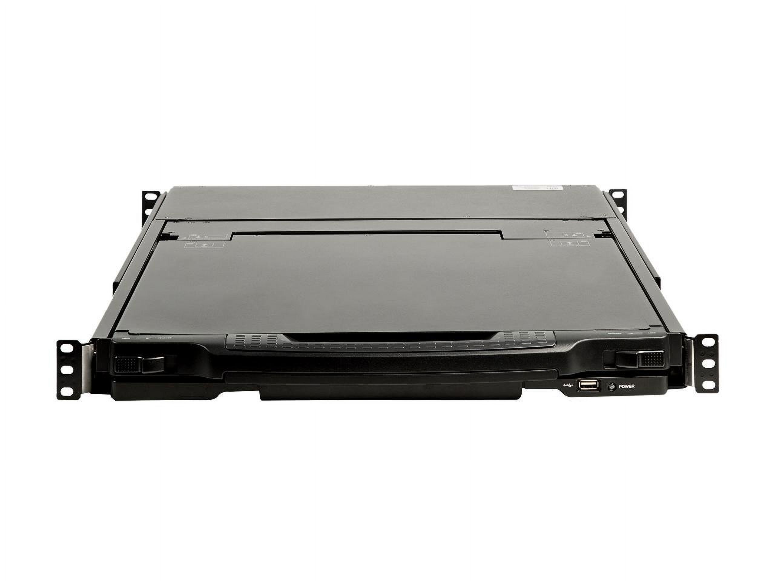 StarTech.com RKCOND17HD 17" HD Rackmount KVM Console - Dual Rail - Cables and Mounting Brackets Included - DVI and VGA - Rackmount LCD Monitor - image 4 of 5