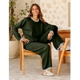 thumbnail image 4 of Women's 2 Piece Sweater Sets Outfits Long Sleeve Knit Pullover Tops Wide Leg Pants Lounge Sets Tracksuits, 4 of 9