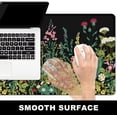 thumbnail image 3 of Large Mouse Pad, Desk Pad, XXL XL Extended Gaming Mouse Pad, Desk Mat for Office & Home, Long Keyboard Mat, Huge Mouse Pad, Desktop Full Cover 31.5 x 11.8 Inches, Silent Midnight Flowers Black, 3 of 6