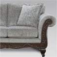thumbnail image 4 of JERFIT Modern Gray Chenille Sofa and Loveseat Set with Carved Wood Frame for Living Room, 4 of 9