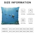 thumbnail image 5 of BANET Ocean Throw Pillow Cushion Cover, in Deep Sea Stones Rocks Fish Moss and Bubbles Art Photo, Decorative Square Accent Pillow Case 24x24in, 5 of 5