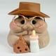thumbnail image 4 of Juguete de hámster Squishy hecho a mano con silicona realista Taba, café, 4 of 7