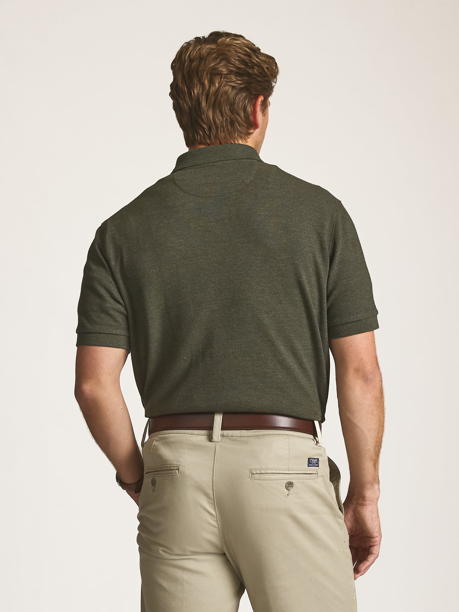 Chaps Men’s and Big Men’s Seacoast Wash Ribbed Knit Polo, Sizes S–3XL