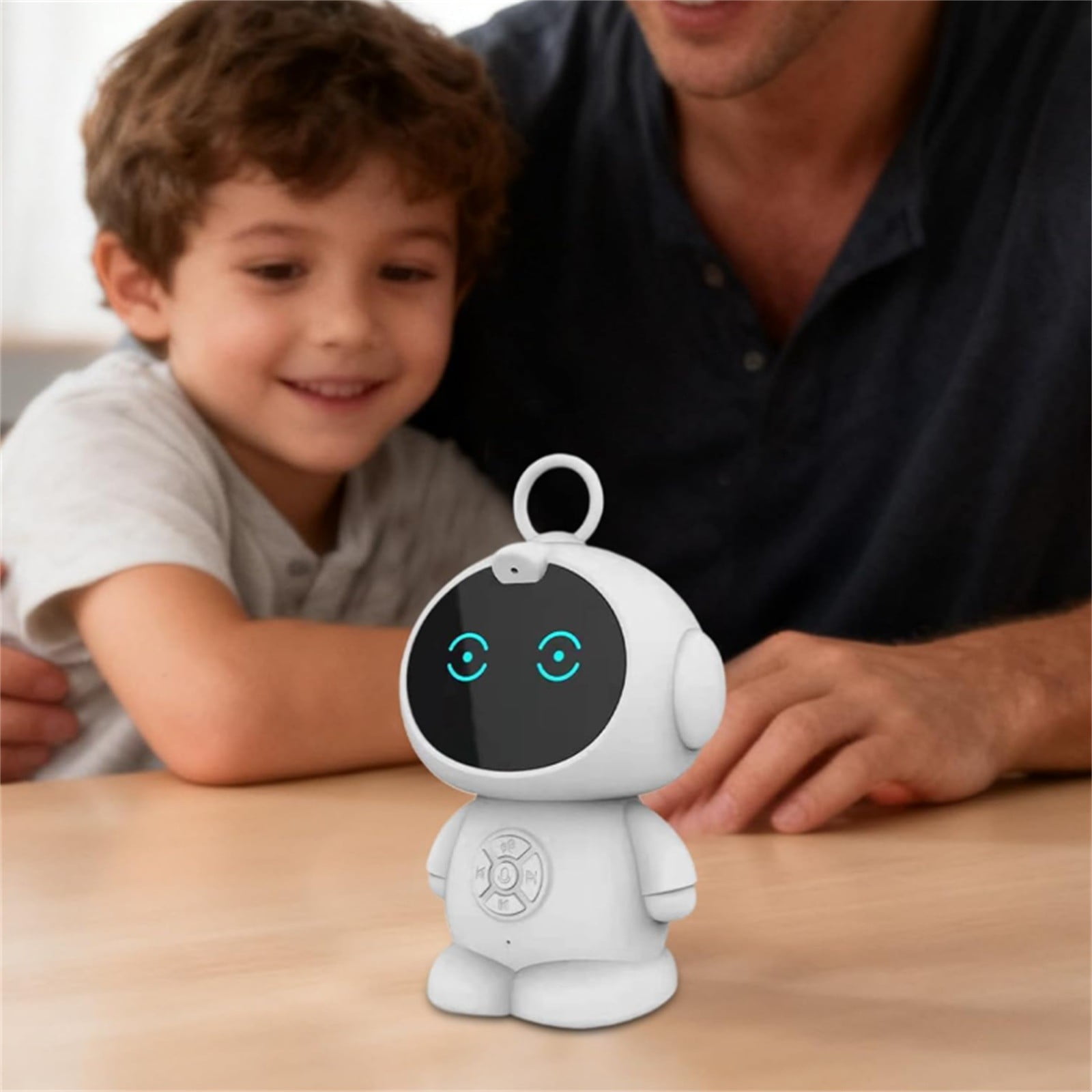 Programmable Mini Robot with Motion Detection - Rechargeable Smart Device Featuring Voice & Gesture Control for Interactive Technology Learning and Home Automation Exploration