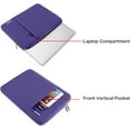 thumbnail image 4 of Funda para portátil de 13,3 pulgadas, vertical de poliéster con bolsillo, color morado ciruela, 4 of 4
