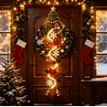 thumbnail image 5 of Light-Up Glowing Christmas Door Hanger, Winter Holiday Door Hanger, Lighted Christmas Home Accent, 5 of 5